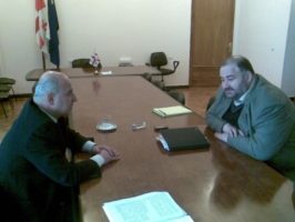 Мeeting of GUAM Secretary General Chechelashvili with the Head of Georgian Parliamentary Assembly delegation of GUAM Khukhunaishvili