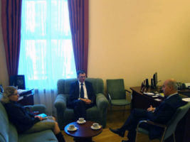 Встреча Генерального секретаря ГУАМ Чечелашвили с Чрезвычайным и Полномочным Послом Литовской Республики в Украине Вайтекунасом